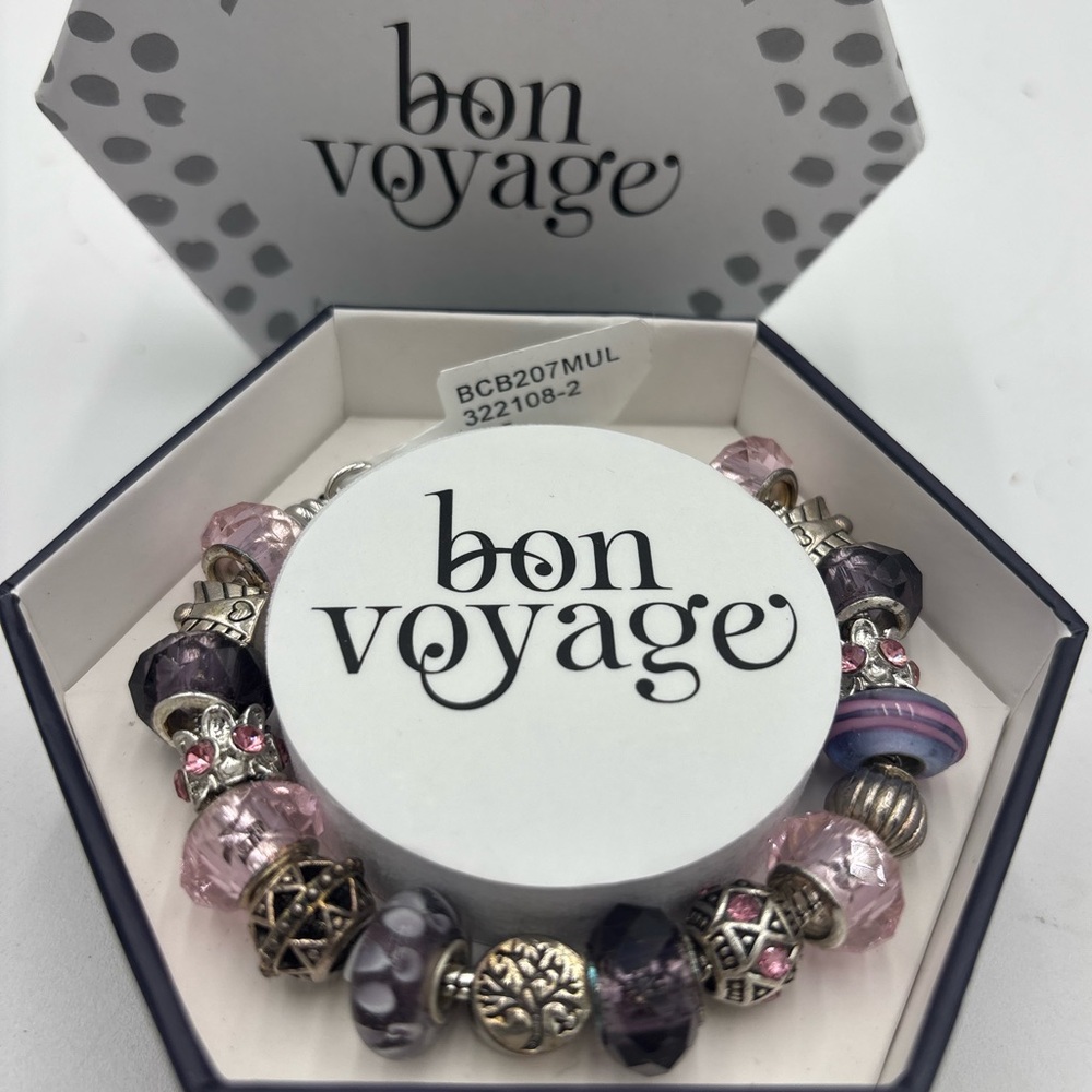 BON VOYAGE NWT Gemstone Charm Bracelet